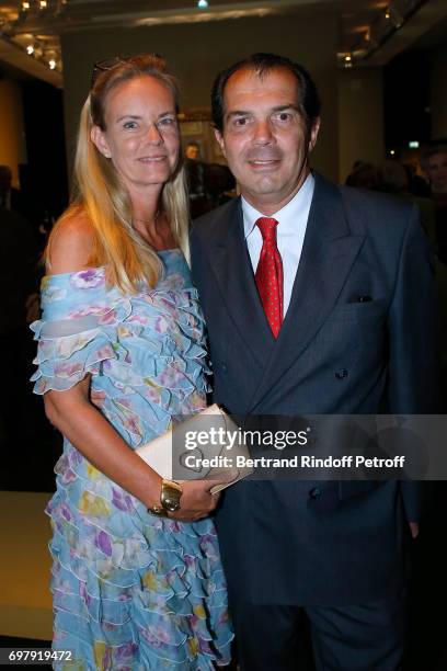 Prince Charles-Emmanuel de Bourbon-Parme and his wife Princess Constance de Bourbon-Parme attend the "Societe ses Amis du Musee d'Orsay" : Dinner...