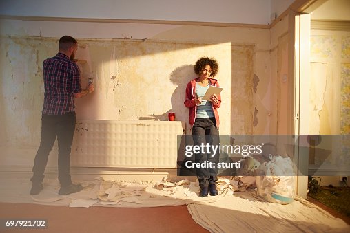Doing up their old house Doing up their old house