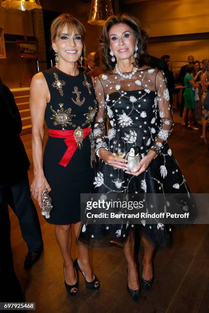 Princess Patricia d'Arenberg and Myriam Laffon attend the "Societe ses Amis du Musee d'Orsay" : Dinner Party at Musee d'Orsay on June 19, 2017 in...
