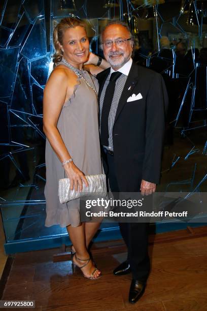 Olivier Dassault and his wife Natacha Nikolajevic attend the "Societe ses Amis du Musee d'Orsay" : Dinner Party at Musee d'Orsay on June 19, 2017 in...