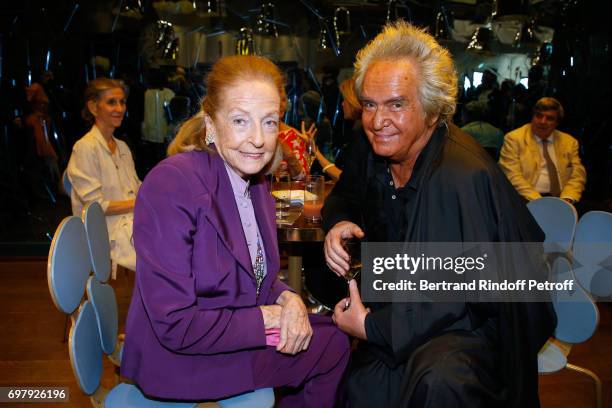 Doris Brynner and Producer Albert Koski attend the "Societe ses Amis du Musee d'Orsay" : Dinner Party at Musee d'Orsay on June 19, 2017 in Paris,...