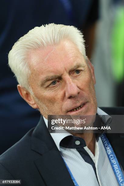 Hugo Broos head coach / manager of Cameroon during the FIFA Confederations Cup Russia 2017 Group B match between Cameroon and Chile at Spartak...