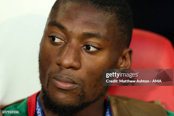 Karl Toko Ekambi of Cameroon during the FIFA Confederations Cup Russia 2017 Group B match between Cameroon and Chile at Spartak Stadium on June 18,...