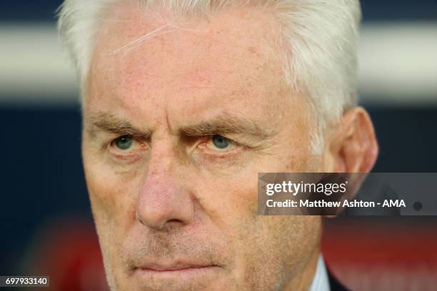Hugo Broos head coach / manager of Cameroon during the FIFA Confederations Cup Russia 2017 Group B match between Cameroon and Chile at Spartak...