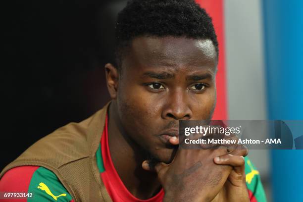 Cristopher Toselli of Cameroon during the FIFA Confederations Cup Russia 2017 Group B match between Cameroon and Chile at Spartak Stadium on June 18,...