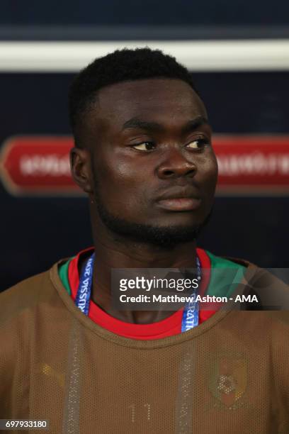Olivier Boumal of Cameroon during the FIFA Confederations Cup Russia 2017 Group B match between Cameroon and Chile at Spartak Stadium on June 18,...