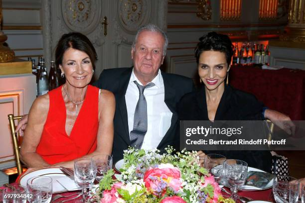 Valerie Breton, Jacques Grange and Farida Khelfa Seydoux attend the "Societe ses Amis du Musee d'Orsay" : Dinner Party at Musee d'Orsay on June 19,...