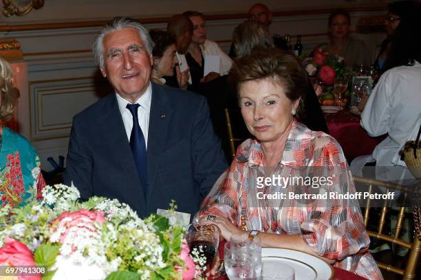 Baron Ernest-Antoine Seilliere and Marie-Louise de Clermont Tonnerre attend the "Societe ses Amis du Musee d'Orsay" : Dinner Party at Musee d'Orsay...