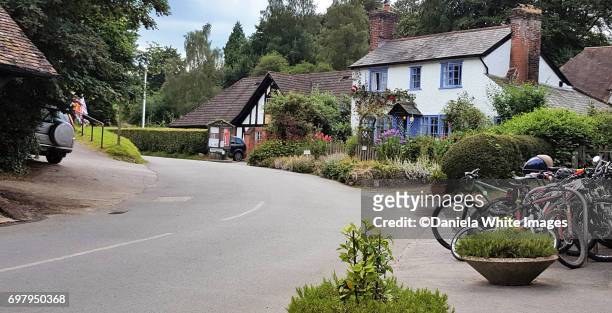 traditional countryside cottage at peaslake,surrey hills uk - surrey england stock pictures, royalty-free photos & images