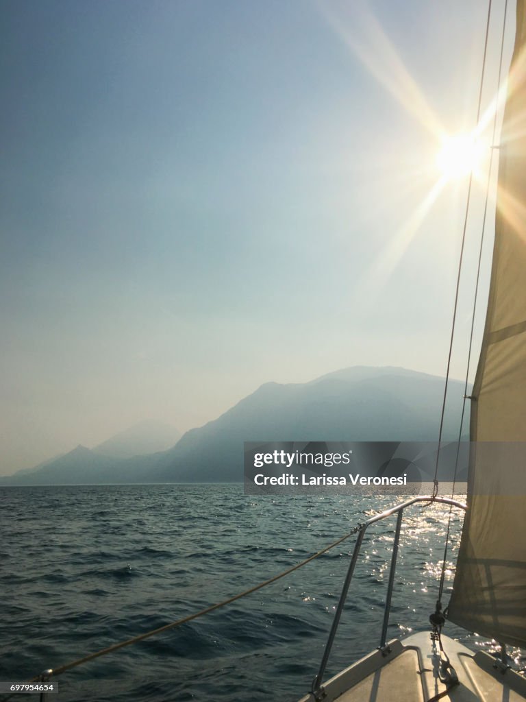 Sailing on Lake Garda, Italy