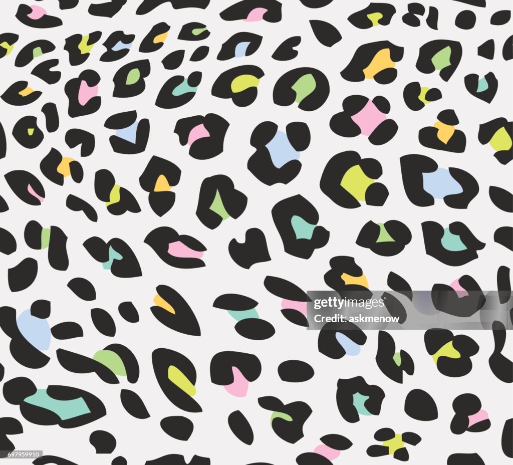 Neon leopard pattern