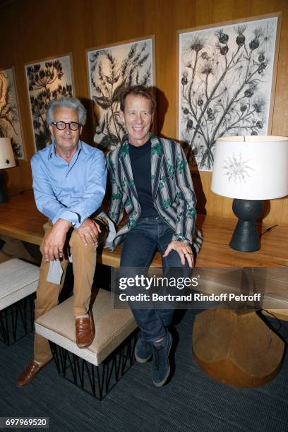 Marc Boisseuil and Mattia Bonetti attend Barbara de Nicolay signs her Book "L'Esprit du Chateau de Lude" with the Eric Sander's "Le Lude" Photos...