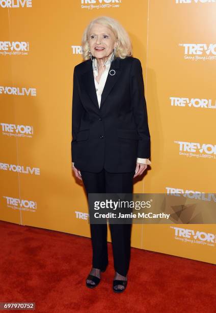Edith Windsor attends The Trevor Project TrevorLIVE NYC 2017 at Marriott Marquis Times Square on June 19, 2017 in New York City.