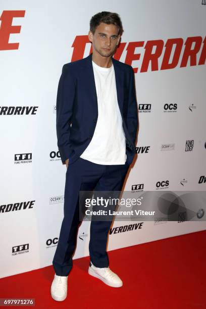 Actor Freddie Thorp attends "Overdrive" Paris Premiere at Cinema Gaumont Capucine on June 19, 2017 in Paris, France.