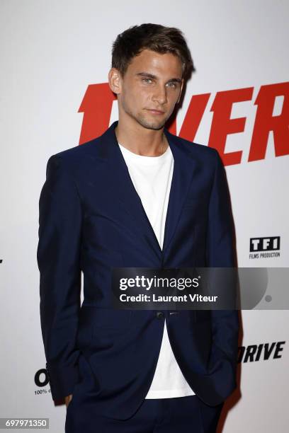 Actor Freddie Thorp attends "Overdrive" Paris Premiere at Cinema Gaumont Capucine on June 19, 2017 in Paris, France.