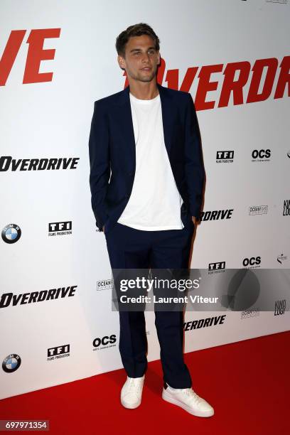 Actor Freddie Thorp attends "Overdrive" Paris Premiere at Cinema Gaumont Capucine on June 19, 2017 in Paris, France.