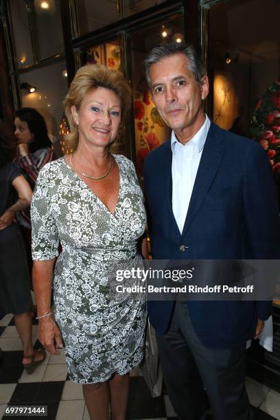 Princess Sophie de Ligne and Ghislain de Murard attend Barbara de Nicolay signs her Book "L'Esprit du Chateau de Lude" with the Eric Sander's "Le...