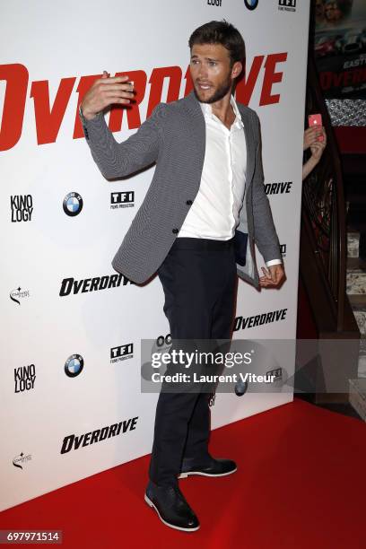 Actor Scott Eastwood attends "Overdrive" Paris Premiere at Cinema Gaumont Capucine on June 19, 2017 in Paris, France.