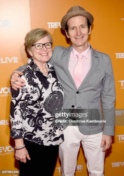 Pam Boerner and actor Denis O'Hare attend The Trevor Project TrevorLIVE NYC 2017 at Marriott Marquis Times Square on June 19, 2017 in New York City.