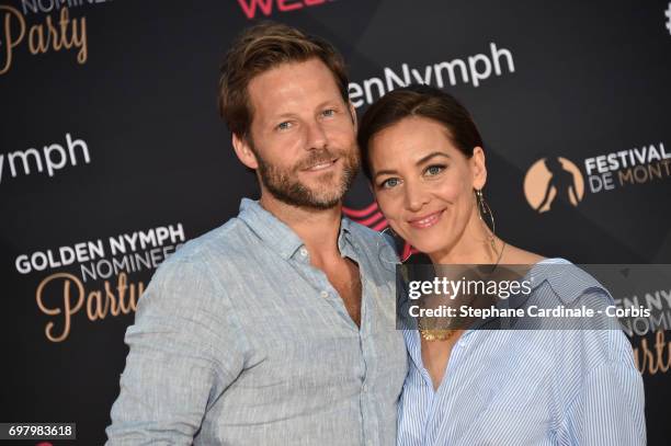 Jamie Bamber and his Wife Kerry Norton attend the Golden Nymph Nominees Party at the Monte-Carlo Bay Hotel on June 19, 2017 in Monte-Carlo, Monaco.