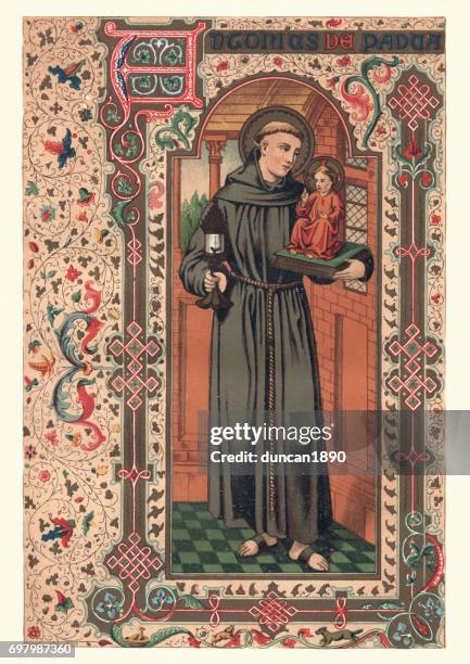 saint anthony of padua - st anthony of padua stock illustrations
