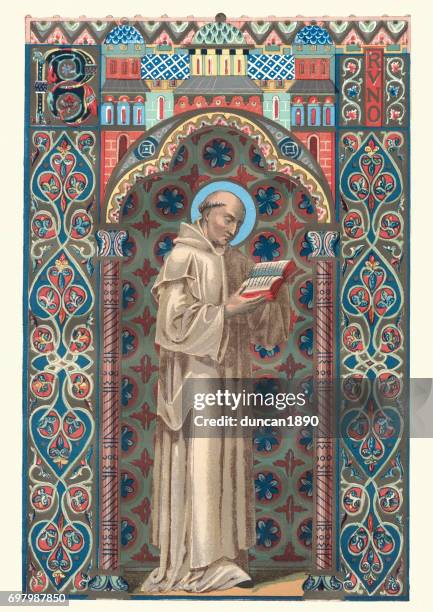 saint bruno of cologne - cologne icon stock illustrations