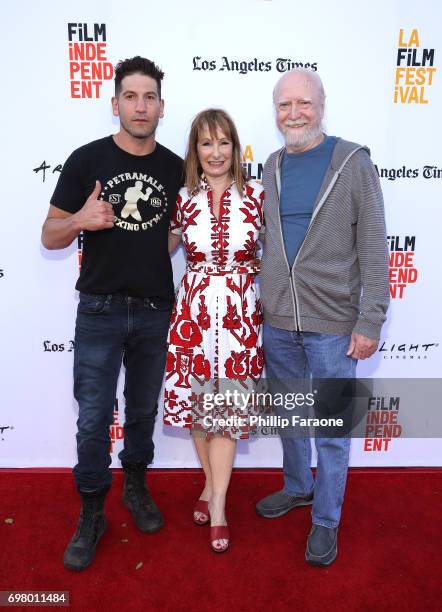 Jon Bernthal, Gale Anne Hurd, and Scott Wilson attend the screening of "Mankiller" during the 2017 Los Angeles Film Festival at Arclight Cinemas...