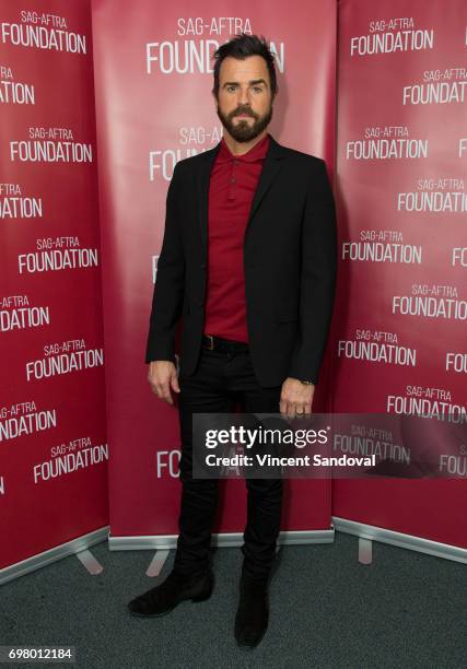 Actor Justin Theroux attends SAG-AFTRA Foundation's Conversations with "The Leftovers" at SAG-AFTRA Foundation Screening Room on June 19, 2017 in Los...