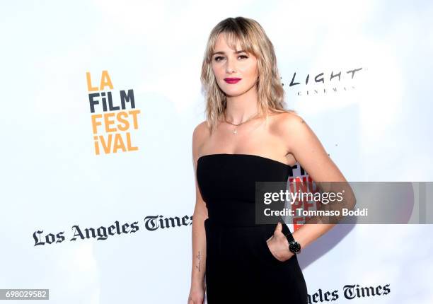 Addison Timlin attends the screening of "Submission" during the 2017 Los Angeles Film Festival at Arclight Cinemas Culver City on June 19, 2017 in...