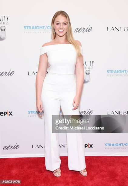 Model Iskra Lawrence attends the "Straight/Curve" New York premiere at the Whitby Hotel on June 19, 2017 in New York City.