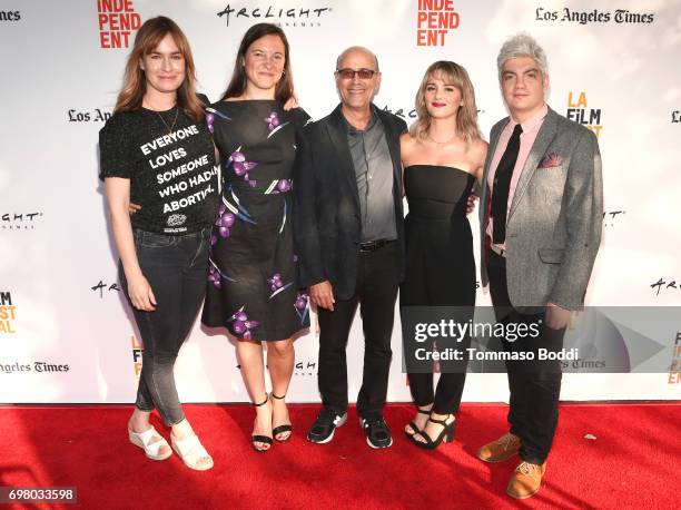 Maggie Phillips, Hillary Spera, Richard Levine, Addison Timlin and Jared Goldman attend the screening of "Submission" during the 2017 Los Angeles...