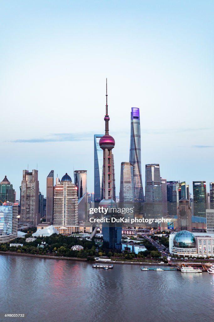 Nightscape of Shanghai skyline