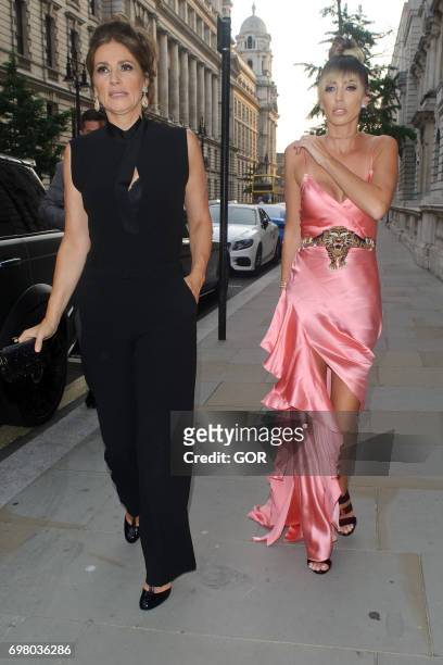 Slavica Ecclestone and Petra Stunt arriving at the Petra Stunt fundraiser at the Corinthia hotelon June 19, 2017 in London, England.