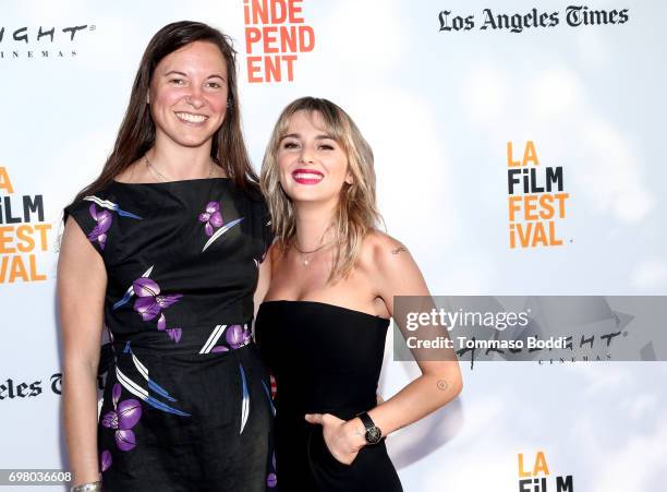 Hillary Spera and Addison Timlin attend the screening of "Submission" during the 2017 Los Angeles Film Festival at Arclight Cinemas Culver City on...