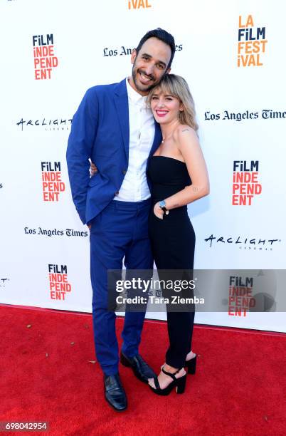 Amir Arison and Addison Timlin attend the screening of "20 Weeks" during the 2017 Los Angeles Film Festival at Arclight Cinemas Culver City on June...