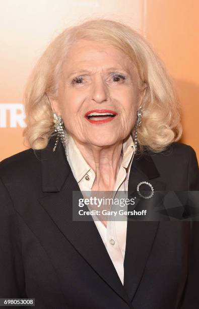 Event honoree, LGBT rights activists Edie Windsor attends the TrevorLIVE New York 2017 Fundraiser at the Marriott Marquis Times Square on June 19,...