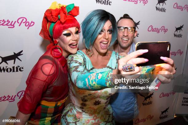 Thorgy Thor, Tempest Dujour and Acid Betty attend the "Cherry Pop" New York Premiere at SVA Theatre on June 19, 2017 in New York City.