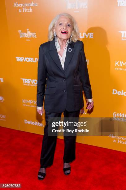 Event honoree, LGBT rights activists Edie Windsor attends TrevorLIVE New York 2017 at Marriott Marquis Times Square on June 19, 2017 in New York City.