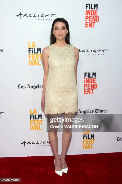 Actress Grace Fulton attends the Red Carpet arrivals at a Special Advance Screening of "Annabelle: Creation" on June 19, 2017 in Los Angeles,...