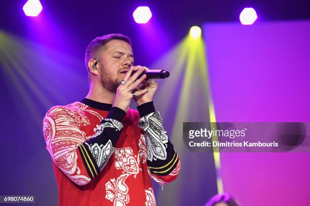 Dan Reynolds of Imagine Dragons performs onstage during The Trevor Project TrevorLIVE NYC 2017 at Marriott Marquis Times Square on June 19, 2017 in...