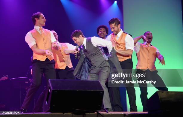 Jeremy Jordan performs onstage during The Trevor Project TrevorLIVE NYC 2017 at Marriott Marquis Times Square on June 19, 2017 in New York City.