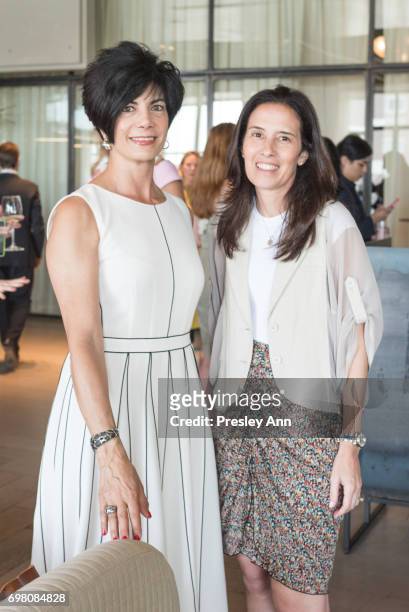 Lisa Oswald and Marrisa Karina attend Special Women's Power Lunch Hosted by Tina Brown at Spring Place on June 19, 2017 in New York City.