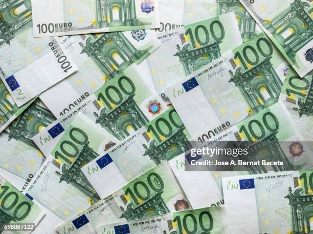 full frame shot of various paper currencies from 100 euros - two hundred euro banknote stock pictures, royalty-free photos & images