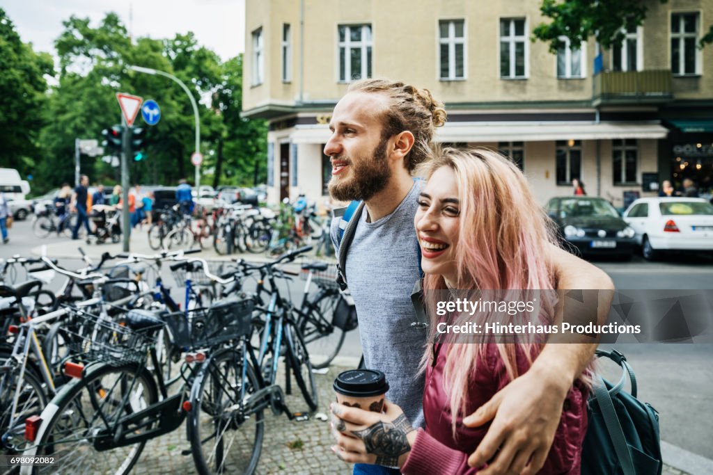 Young Couple Travelling Together