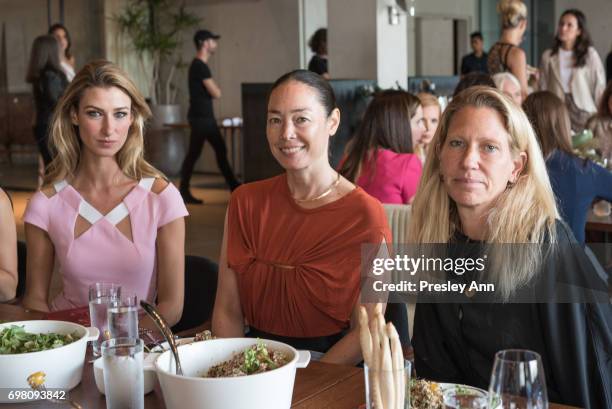 Lauren Remington Platt; Cecilia Dean and Brandon Holley attend Special Women's Power Lunch Hosted by Tina Brown at Spring Place on June 19, 2017 in...