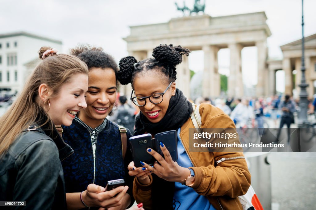 A Group Of Friends Exploring Berlin