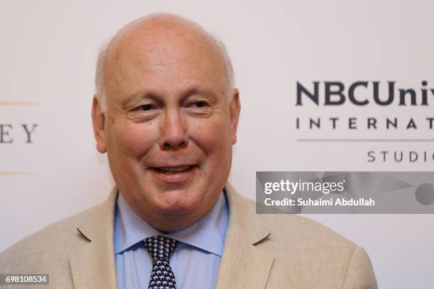 Academy Award-winning English actor, novelist, film director and screen writer Lord Julian Fellowes speaks during the In Conversation With at the...