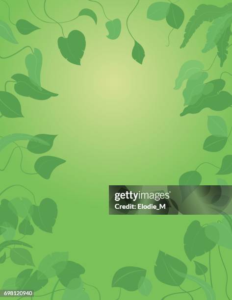 foliage frame - leaf pile stock illustrations
