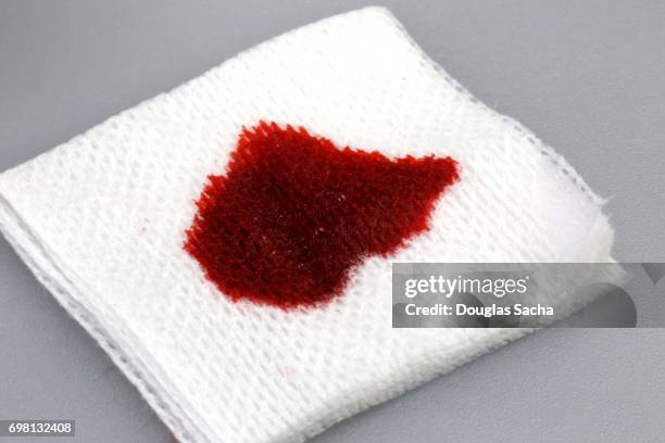 hospital wound dressing with blood - testbild stock-fotos und bilder