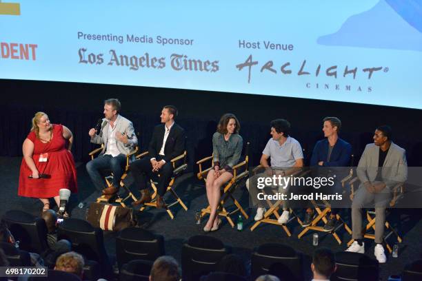 Programmer Drea Clark, Julius Ramsay, Alston Ramsay, Alex Essoe, Dylan McTee, Ward Horton and Joseph Lee Anderson attend the screening of...